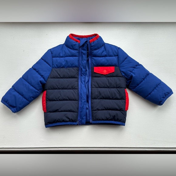 Janie and Jack Colorblocked Puffer Jacket size 6-12 Months - Picture 6 of 8